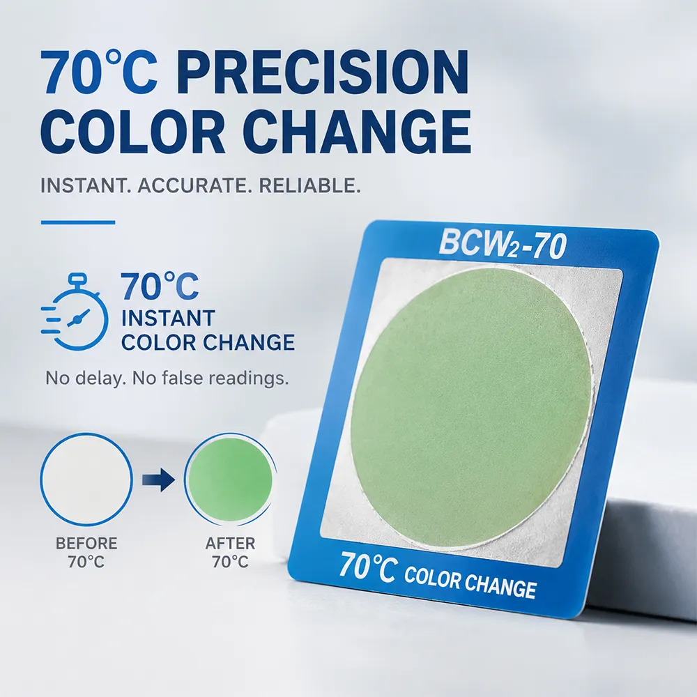 Autocollant de température de changement de couleur