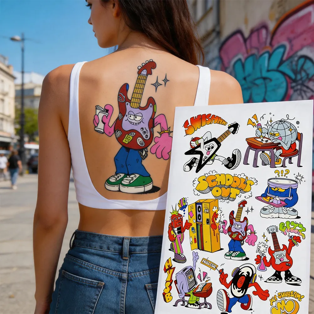 Étiquettes de tatouage cosplay