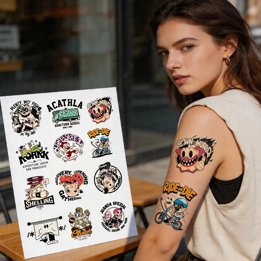 Autocollants d’art corporel de mode
