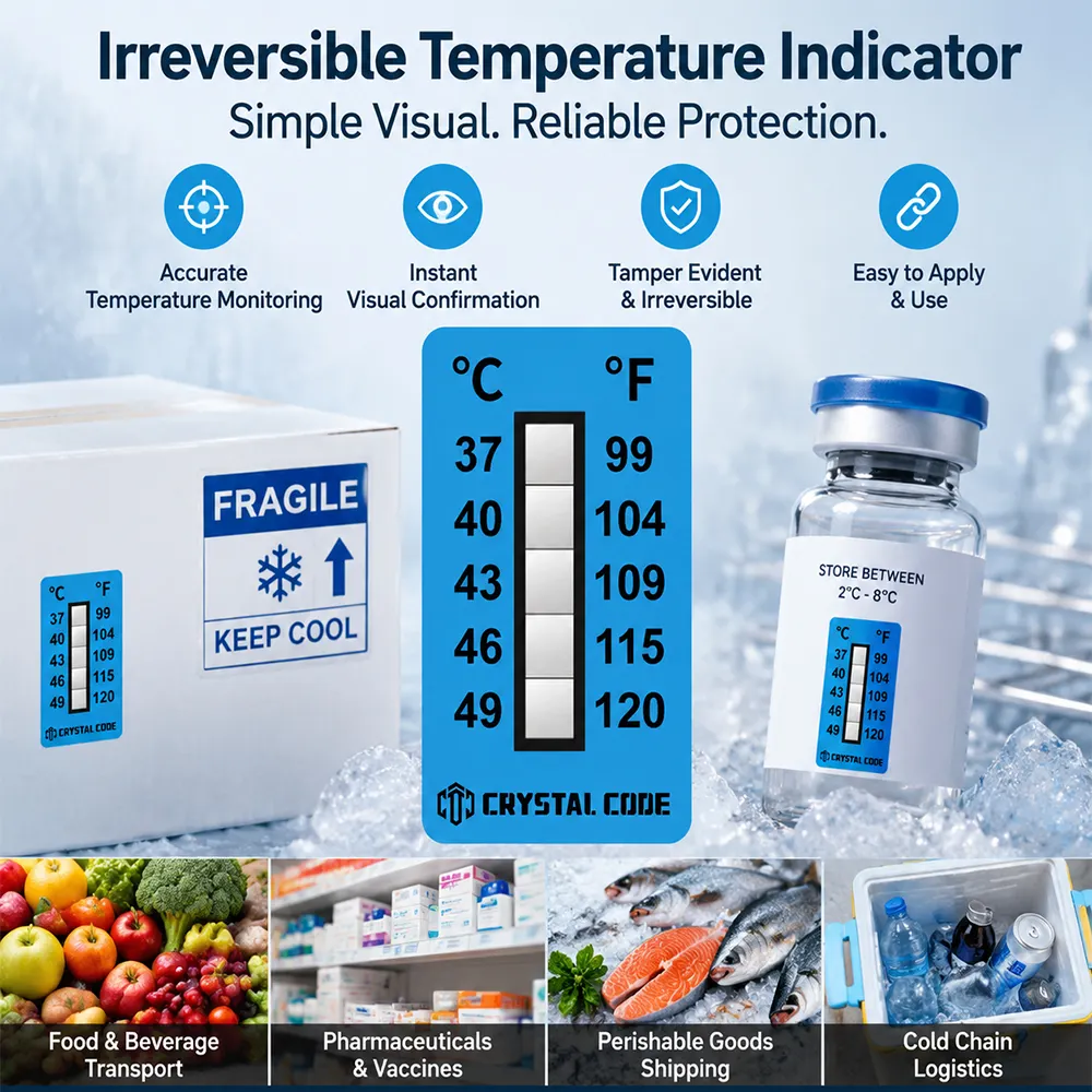 Autocollant indicateur de température de congélateur