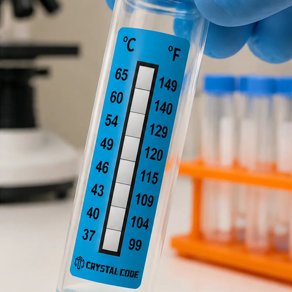 Étiquette indicatrice de température de laboratoire