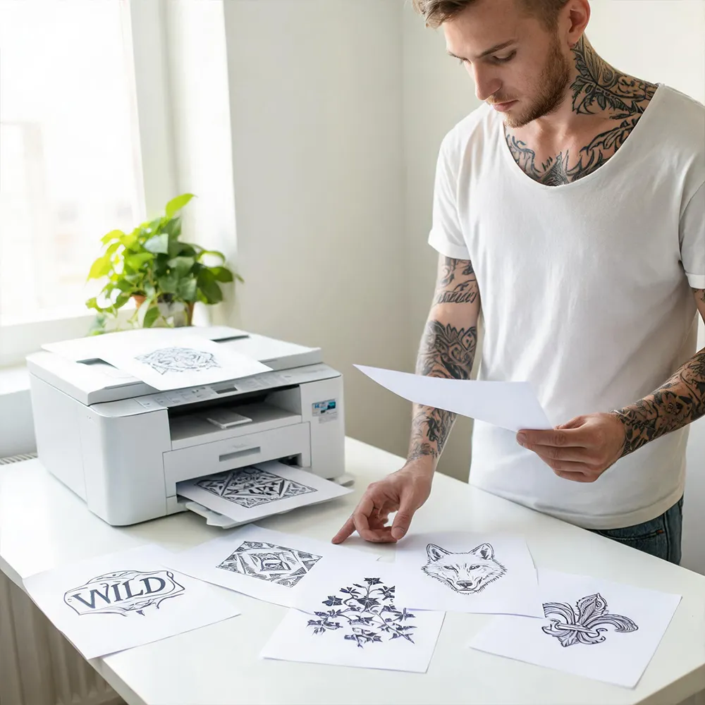 Papier autocollant pour imprimante laser