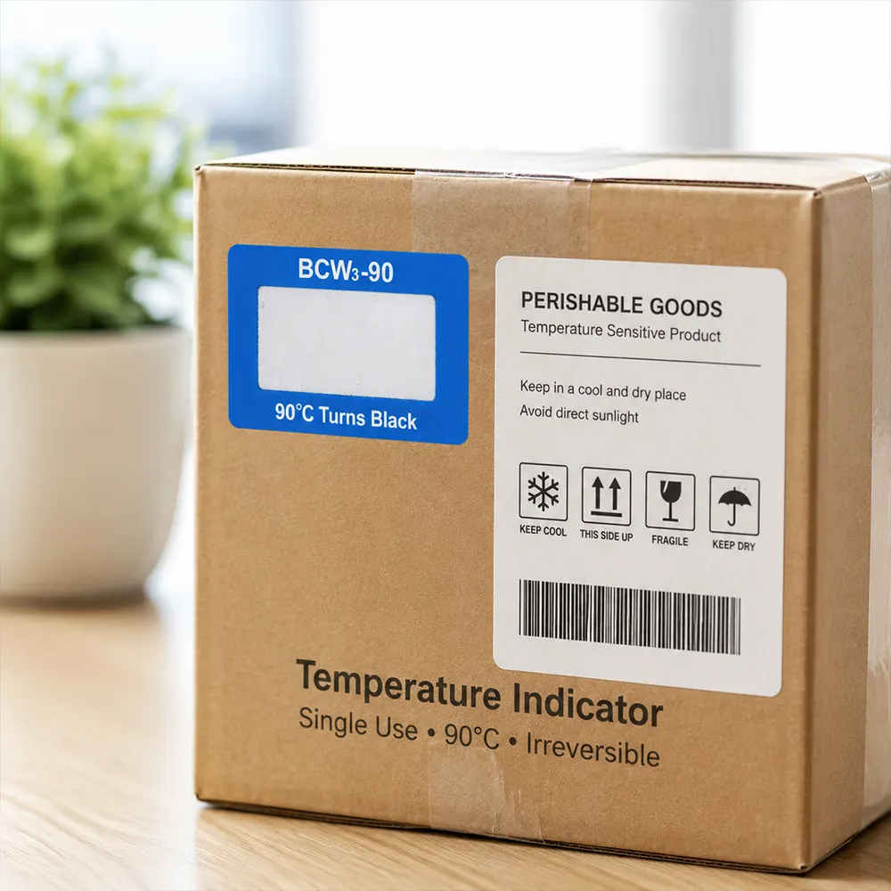 Autocollant thermochrome de température